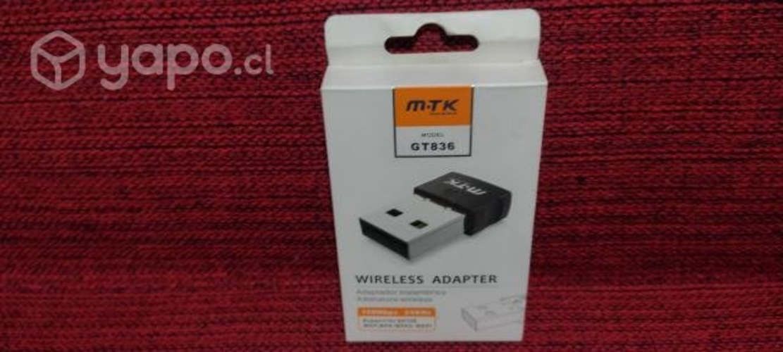 Adaptador inalámbrico WiFi 2.4 GHz Moveteck GT836