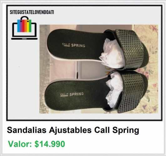 Sandalias Call Spring Blanco Negro nuevas con caj
