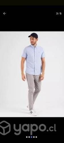 Camisa Oxford Light Celeste Tommy Hilfiger Nueva