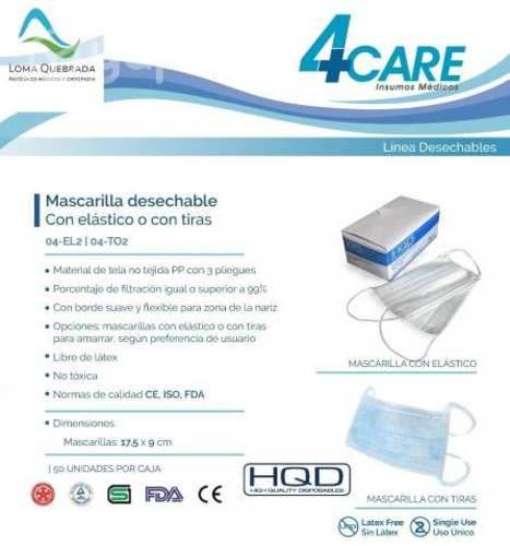 Liquidación mascarillas con elástico