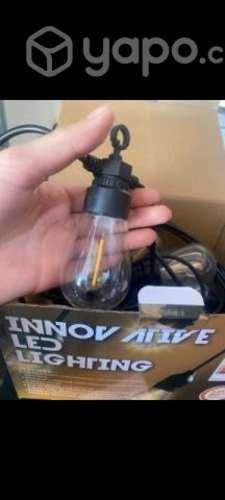 Guirnalda Con Panel Solar 10 Metros 10 Ampolletas