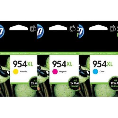 Cartuchos de Tinta 954 XL magenta, cian y amarillo