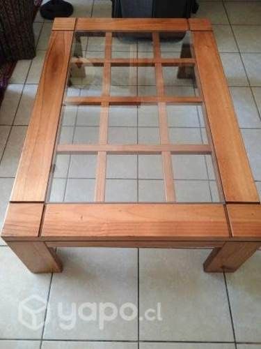 Mesa de centro madera y cristal