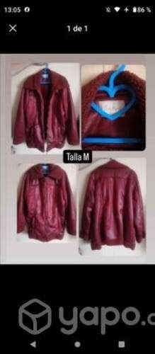 Chaqueta cuerina roja