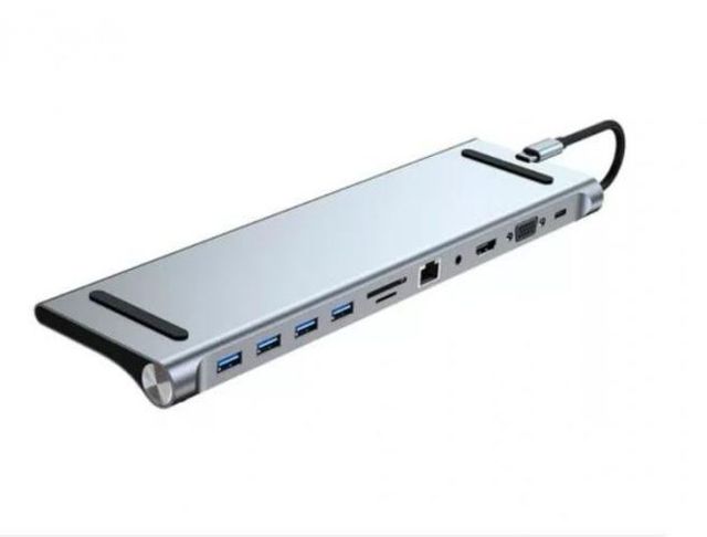 Hub 11 En 1 Usb Tipo C Usb-c Hdmi Vga Usb Lan Sd A