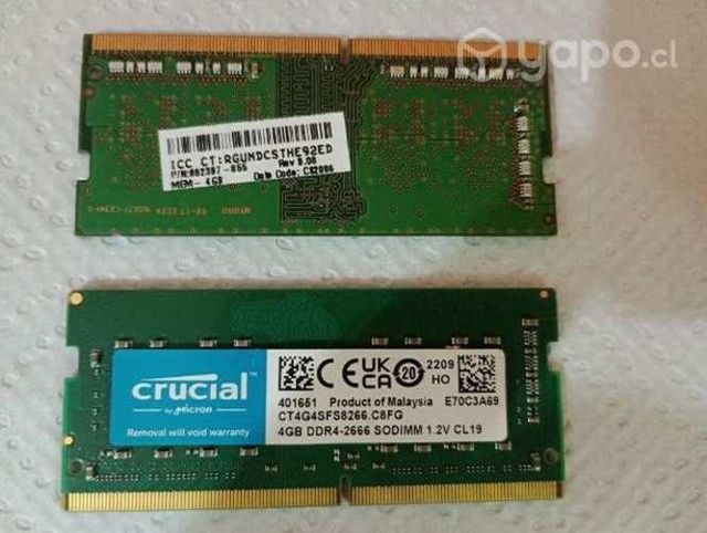 Memorias Notebook DDR4 2666 4 GB