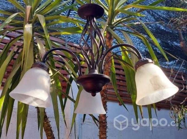 Lámparas de colgar Metal y vidrio Rústico