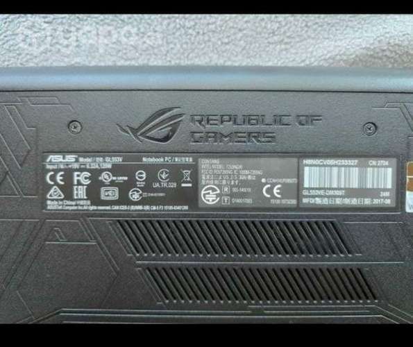 Notebook Asus strix gl553ve