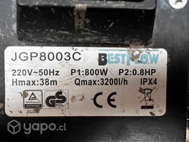 Motobomba BESTFLOW JGP8003C