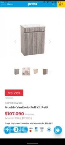 Lavamanos de loza más mueble 46 x 26