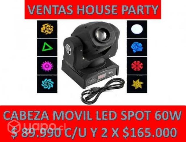 Cabeza movil led spot 60w
