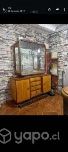 Hermosa vitrina Bombe art deco