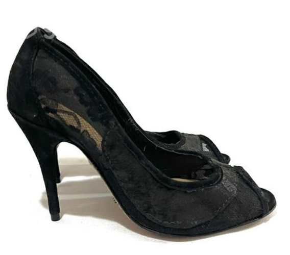 Zapato Taco Aguja Tela y Cuero Marca Schutz N*34