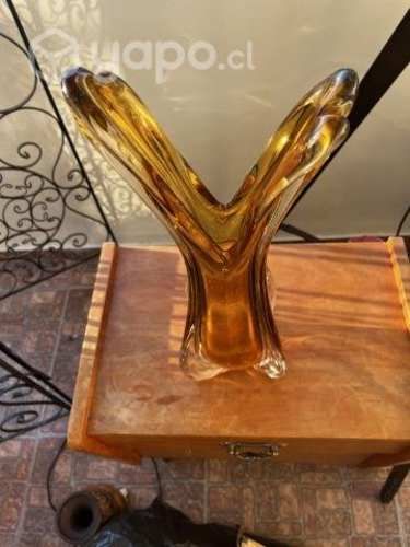 Florero cristal ámbar