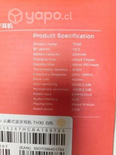 Audífonos inalámbricos Lenovo