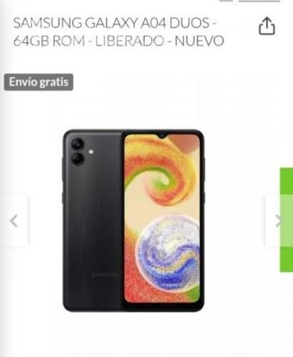 Celular Samsung galaxy A04 color negro