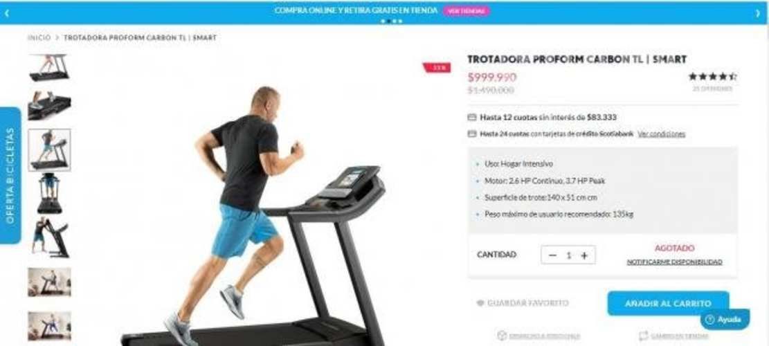 Trotadora proform carbon TL NUEVO