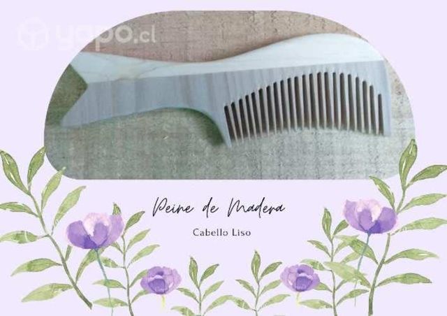 Peine De Madera Para Cabello Liso
