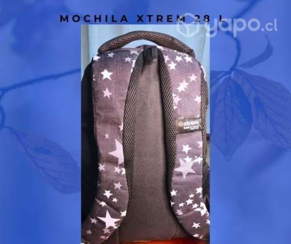 Mochila Xtrem negra con estrellas blancas