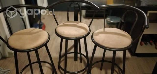 3 Asientos taburete giratorio en excelentes estado