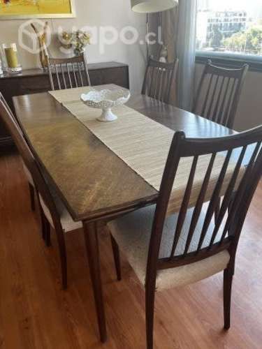 Juego de comedor extensible madera