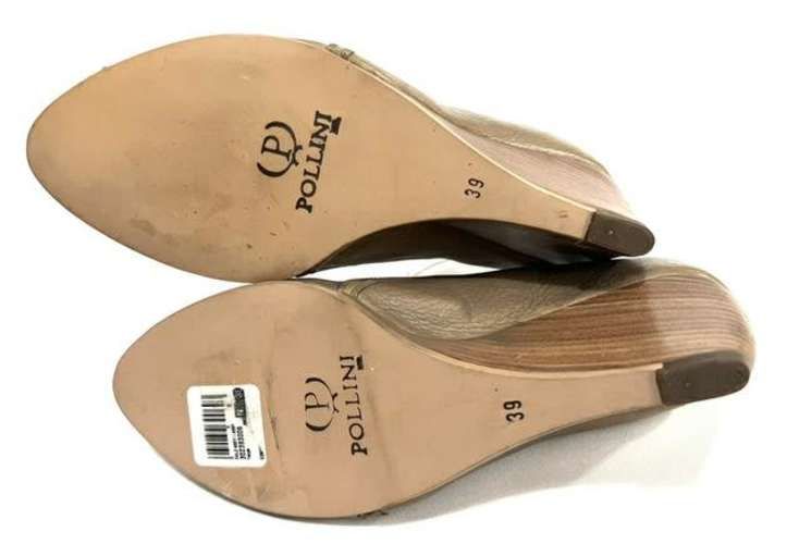 Zapato de Cuero Marca Pollini N*39 Café Claro
