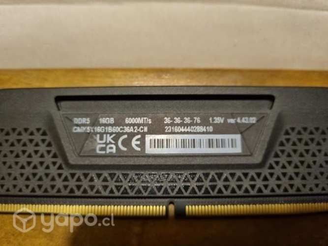 Memoria ram ddr5 corsair vengeance 2x16Gb