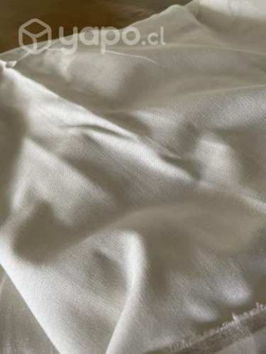 Tela lino color blanco x4,5 mt