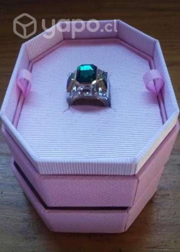 SWAROVSKI Anillo de cóctel Chroma, Blanco-Verde, B