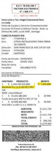 MAC BOOK PRO M2 13 pulgadas