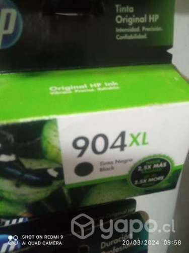 Tinta hp 904xl black original de alta