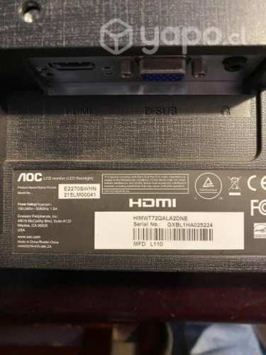 Pantalla AOC 21,5 pulgadas