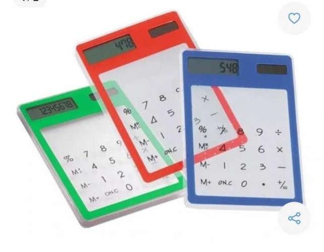 Calculadoras solares transparentes