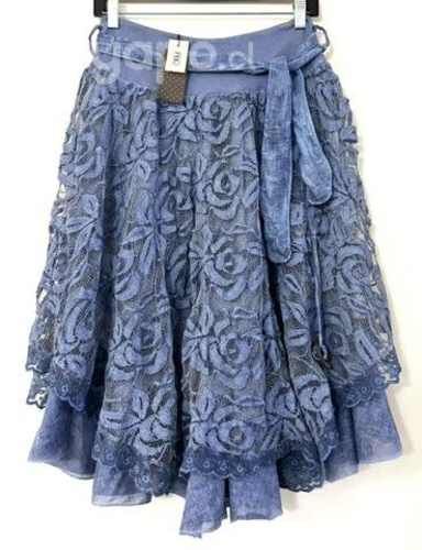 Falda Marca FBO Italy Talla TU Azul Acero