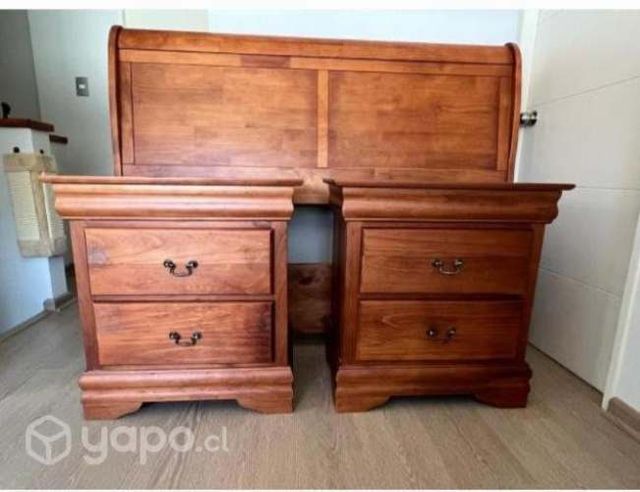 Cama Cic 2 plazas y dos veladores