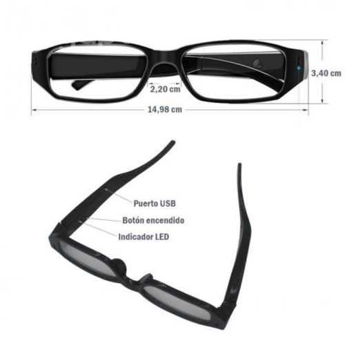 Lentes Gafas Camara Oculta Espia Hd Real 1920x1080