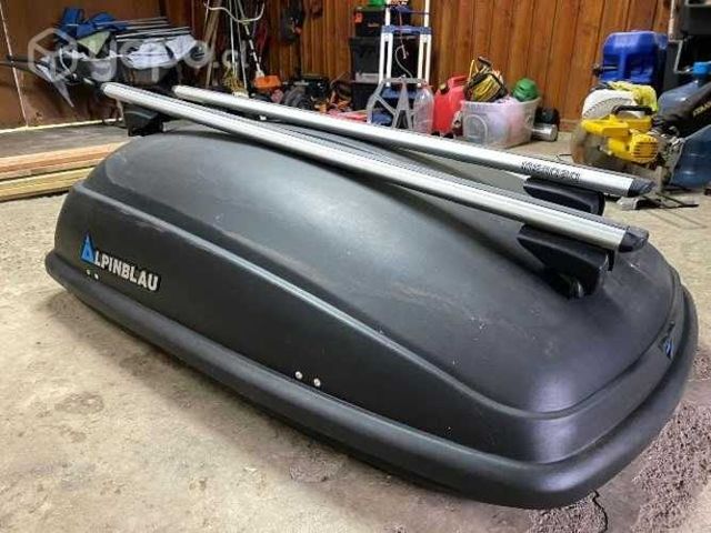 Porta equipaje alpinblau + barras de riel abierto