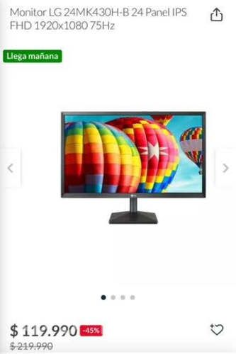 Monitor Gamer LG 24 pulgadas FHD