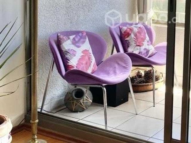 Par de Sillas moradas Homy