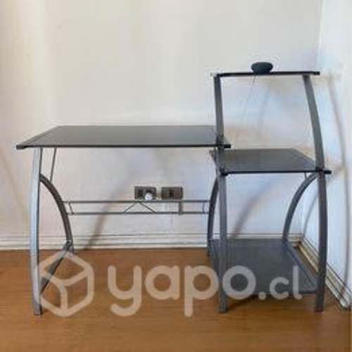 Escritorio Oficina Plata Cristal Negro