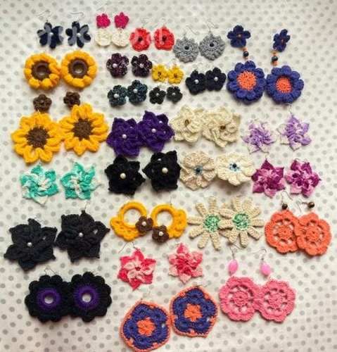 Aros a crochet de Plata y Acero hipo alergénicos