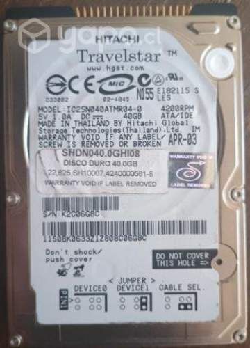 Pack de 6 Discos Duros Sata de 160gb a 15gb