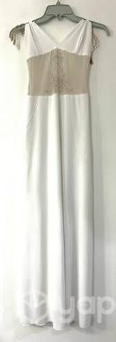 Vestido Largo Elasticado Zonas Transparente XS