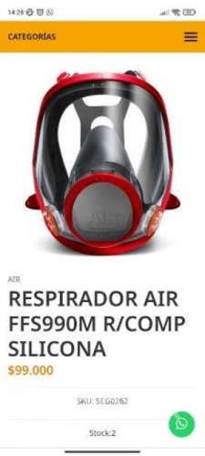 Respirador AIR FFS990M nuevo