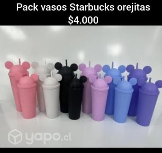 Set 2 vasos starbucks orejas