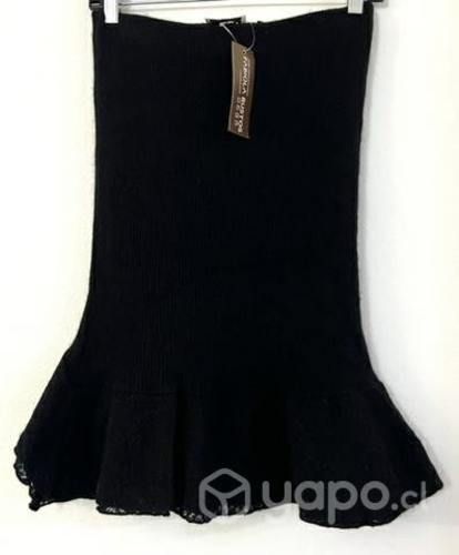 Falda Elástica 50% Lana Angora Paola Perrone XS