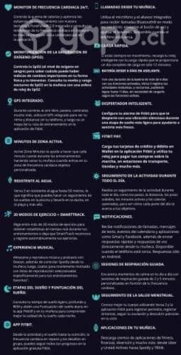 Smartwatch Fitbit Versa 3 Color Oro