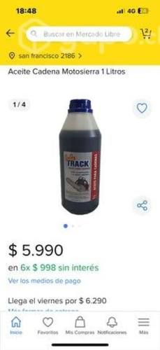 Aceite cadena motosierra