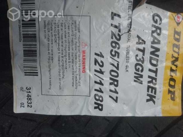 Neumáticos aro 17 con 90 mil kilómetros