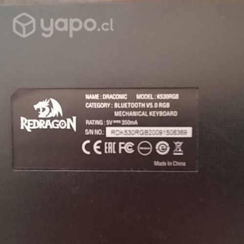 Teclado mecánico RGB RED DRAGON